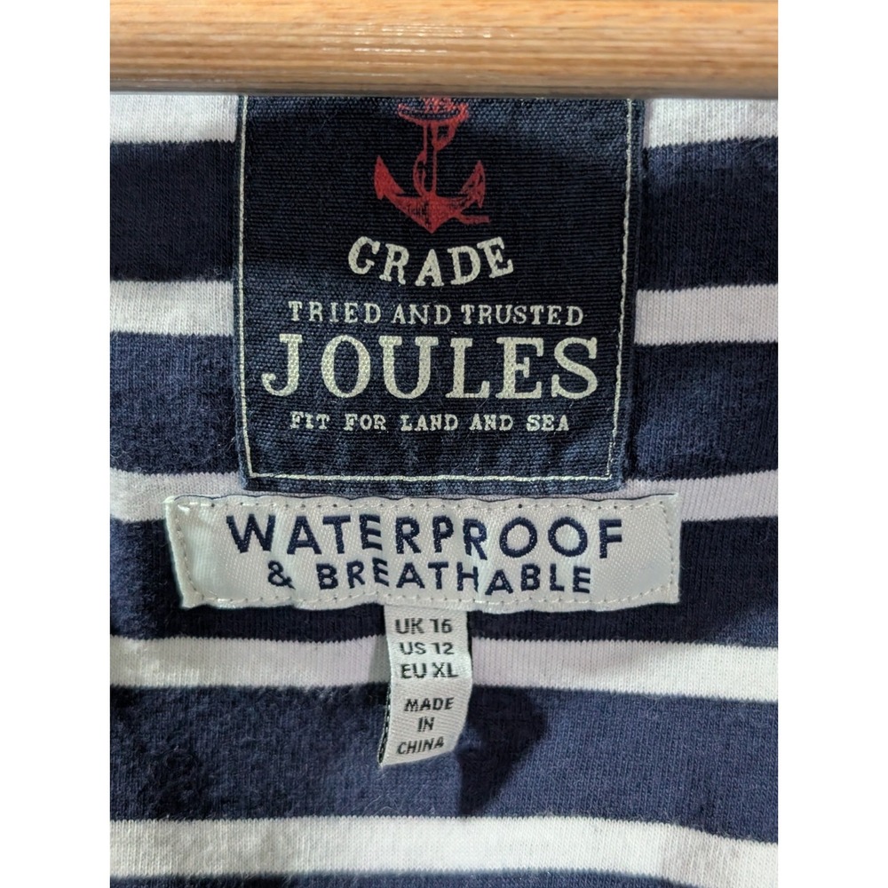 Joules Womens US 12 XL Navy Blue Mariner Waterproof Breathable Spring Jacket - Picture 4 of 14